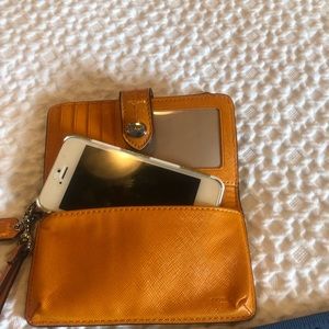 Small Coach wristlet-holds phone